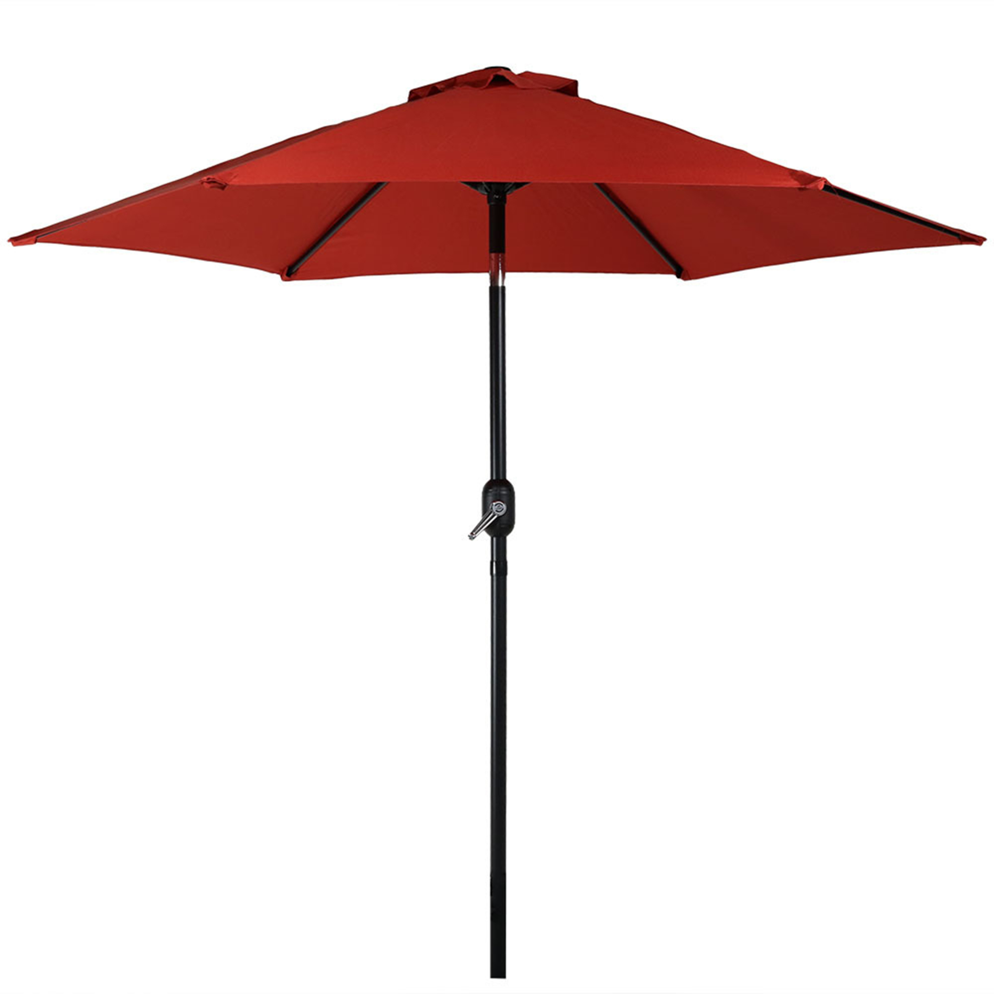 Sunnydaze Decor, Patio Umbrella with Tilt Crank - Orange - 7.5ft., Canopy Diameter 7.5 ft, Shape Octagon, Model# ECG-401